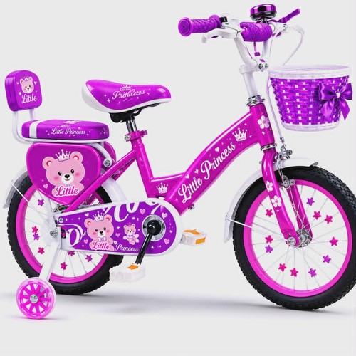 Girls purple kids bike - kids,