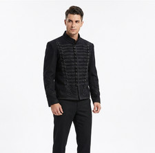 Black wool military - wool, napoleonic