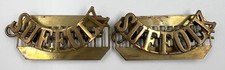 Genuine Suffolk Regiment Metal Shoulder Titles