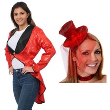 LADIES SEQUIN TAILCOAT AND