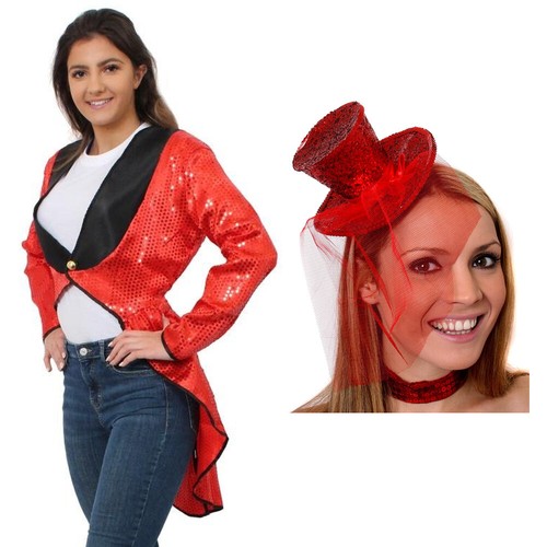 Ladies sequin tailcoat and - ladies,