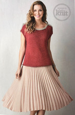 Fran Morgan knitting pattern ladies ribbon yarn sleeveless cold shoulder top