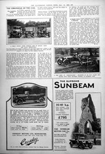 Old Three Crossley Cars 25-30 14 19.6Hp Talbot 8Hp Two Seater Deer 1923