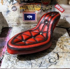 Custom solo Seat For Rigid Frame ribbed fender Bobber Chopper Harley Triumph etc