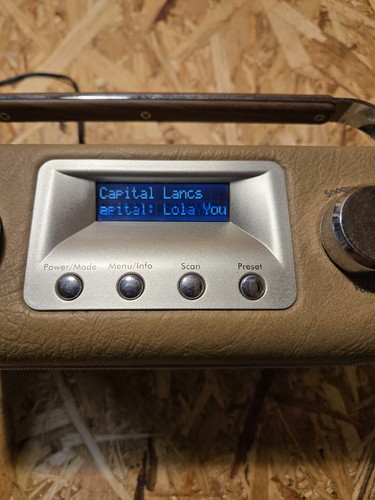 Bush wooden leather dab radio - leather,