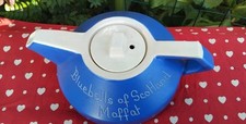 Vintage Devon Moor Pottery Blueware Teapot - 'Bluebells of Scotland Moffat'