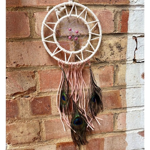 White dream catcher peacock - white,