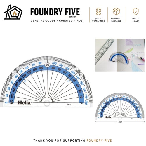 10cm clear acrylic protractor - clear,