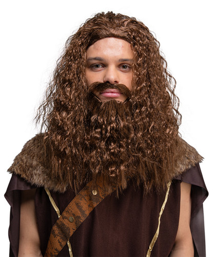 Long curly wig beard - curly,