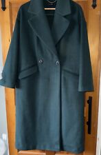 Tesco F&F Coat Green Teal Wool Mix  Size L Oversized VGC