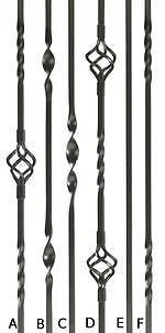 Midnight black stair spindles - midnight,