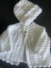 Baby Girl Cardigan And Hat Set