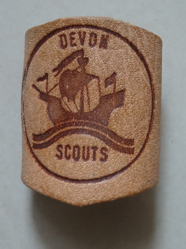 Devon scouts leather woggle - leather,