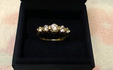  14 CT Gold 5 Stone CZ Ring