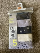 Ex Marks & Spencer Cotton Lycra Full Briefs Knickers  5 Pack Size 10 BNWT