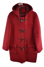 MONTGOMERY Red Duffle Coat size 36 Womens Full ZipOvercoat Casual Outdoors