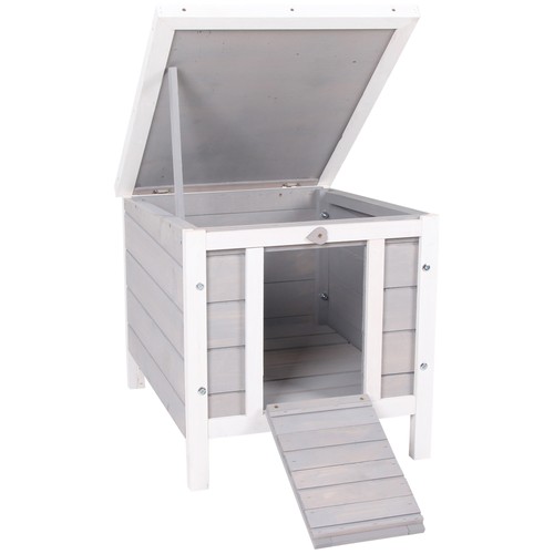 Pawhut wooden rabbit hutch - pawhut,