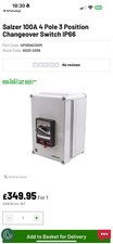 Salzer 100A 4 Pole 3 Position Changeover Switch IP66