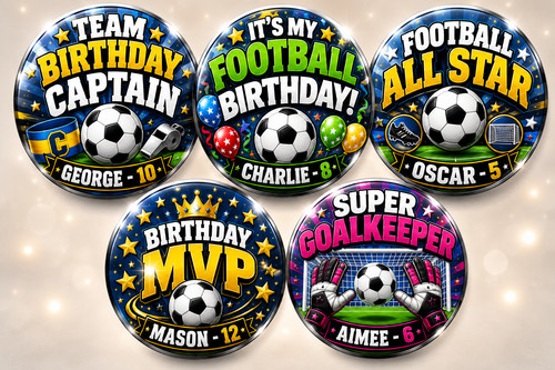 Personalised football birthday - personalised,
