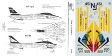SUPERSCALE DECALS 1/32 F-14A Tomcat VF-21 Freelancers VF-124 Gunfighters (USN)
