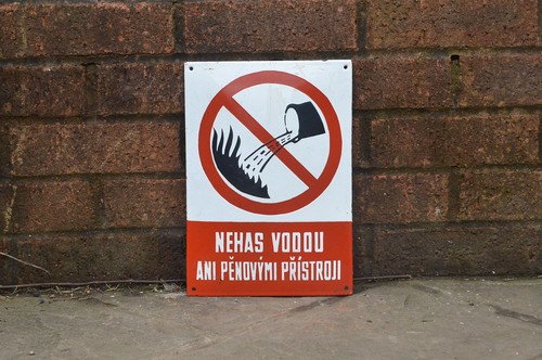 Vintage enamel sign - old, metal