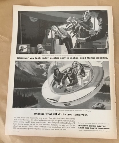 Electric power print 1965 - power, ad