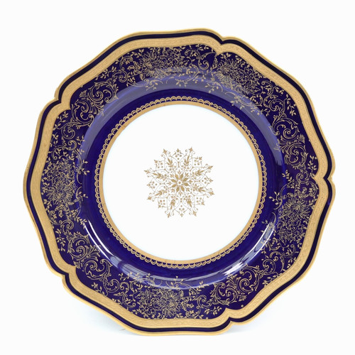 Limoges plate cobalt blue - plate,