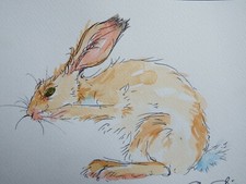 Watercolour painting brown