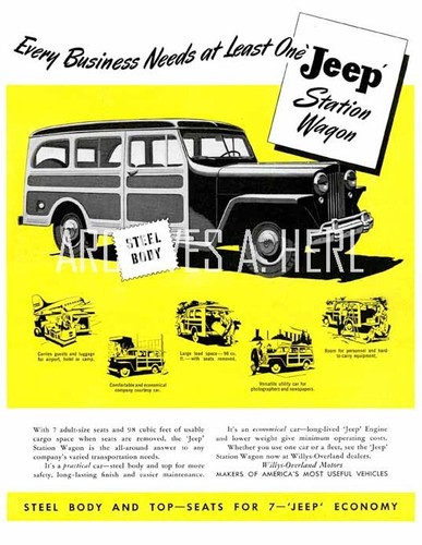 Vintage jeep station wagon - jeep,