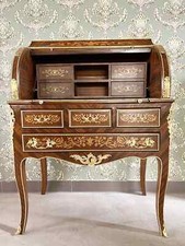 Secretary Desk Nostalgic Antique Style Wooden Desk & Shelf for Deluxe Home Décor