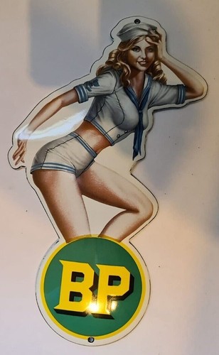 Fuel pinup girl porcelain - pinup,