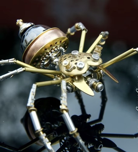 Steampunk spider metal model - spider,