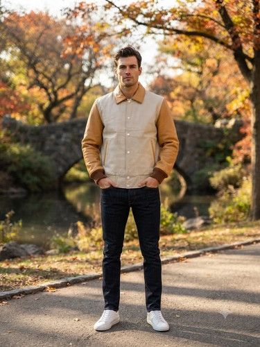 Men genuine lambskin leather - genuine,