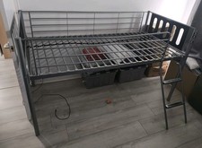 Mid Sleeper Bunk Bed With Ladder Single Bed for Small Space,BedRoom