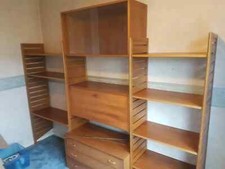 VINTAGE STAPLES LADDERAX  MID CENTURY MODULAR  SHELVING UNIT