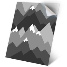 1 x Vinyl Sticker A2 - BW - Mountains Ski Snowboard #35603