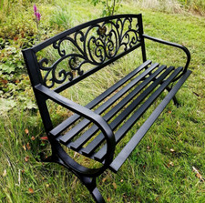 Metal Garden Bench 2 Seater