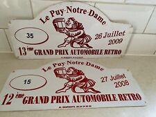 Le Puy Norte-dame 2008 2009 Rally Car Plaque Grand Prix Automobile Racing Cars
