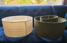 2 x John Lewis Lampshade Fabric Soft Boucle Ceiling shade (Damaged)
