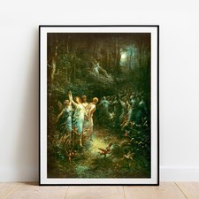 Art print fairies Midsummer Night's Dream by Dore giclee print poster wall art