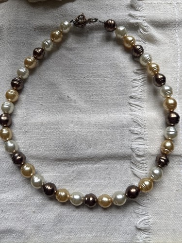 Vintage faux pearl necklace - vintage,