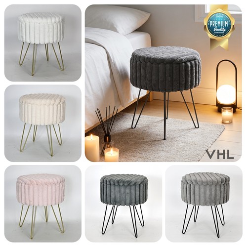 Ribbed stool ottoman storage - ribbed,