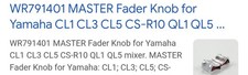 Yamaha Mixer Master Fader knob