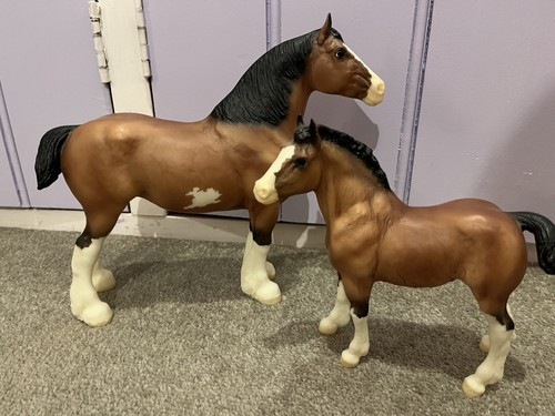 Clydesdale mare and foal - mare,