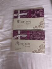 Monsoon Home Cotton 'Calcutta' Plum Pillowcases. Pair.  NIP