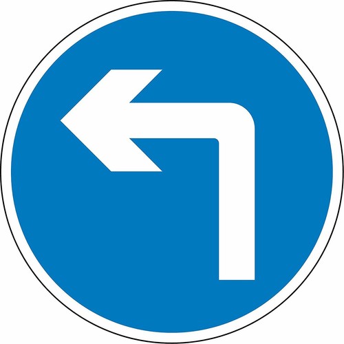 Road traffic turn left ahead - traffic,