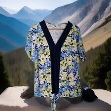 COTTON TRADERS Womens Floral Short Sleeved Tunic Top Size 12