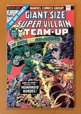 Giant Size Super Villain Team-up #2 (AF32) Marvel 1975, VF/NM Bronze Age comic.