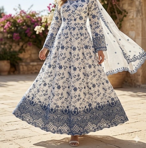 New blue anarkali - blue, maxi
