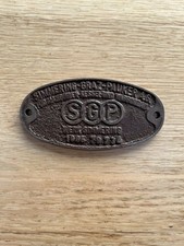 Original Austrian Railway Wagon Plate Simmering Graz Pauker 1966